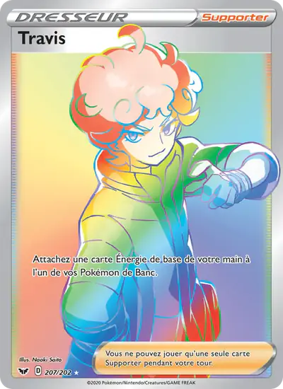 Image de la carte Pokemon Travis 207/202