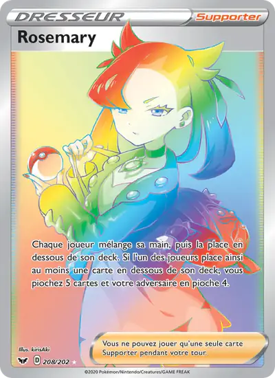 Image de la carte Pokemon Rosemary 208/202