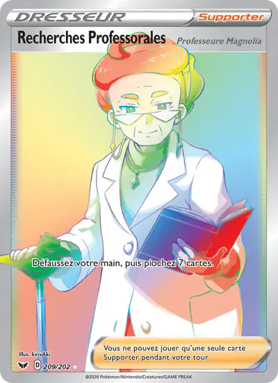 Image de la carte Pokemon Recherches Professorales 209/202