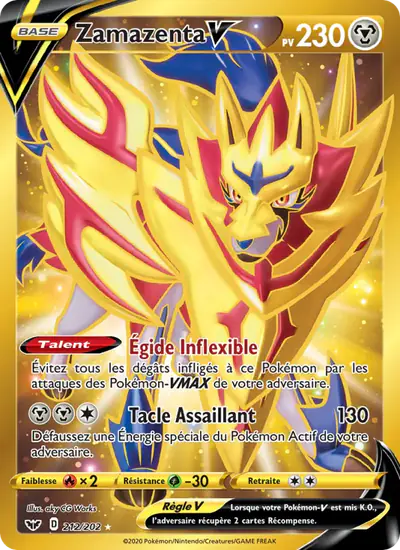 Image de la carte Pokemon Zamazenta V 212/202