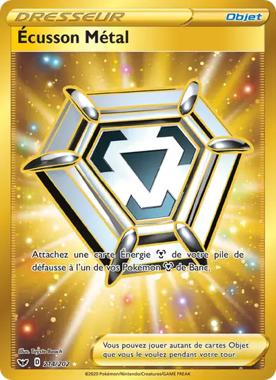 Image de la carte Pokemon Écusson Métal 214/202