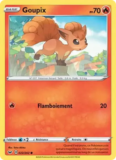 Image de la carte Pokemon Goupix 022/202