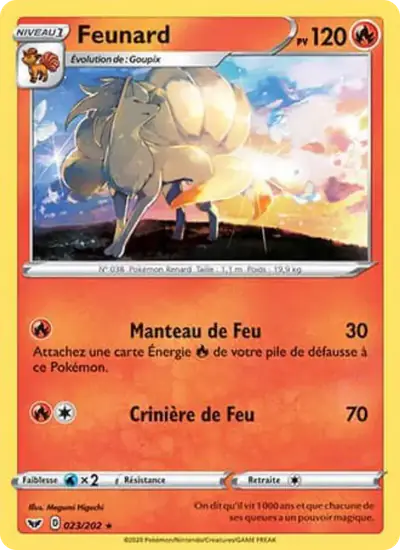 Image de la carte Pokemon Feunard 023/202