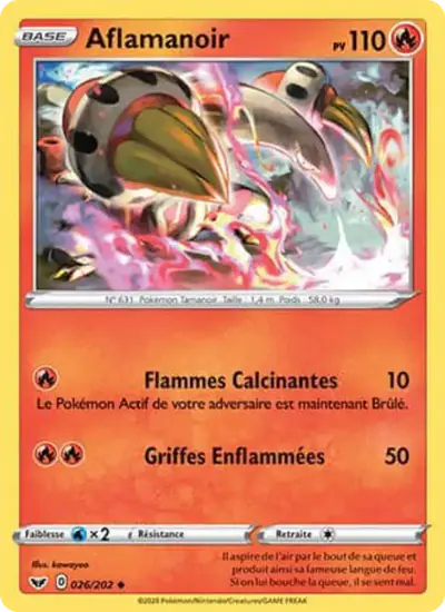 Image de la carte Pokemon Aflamanoir 026/202