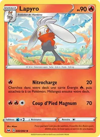 Image de la carte Pokemon Lapyro 032/202