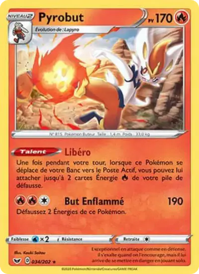 Image de la carte Pokemon Pyrobut 034/202