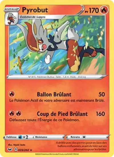 Image de la carte Pokemon Pyrobut 035/202