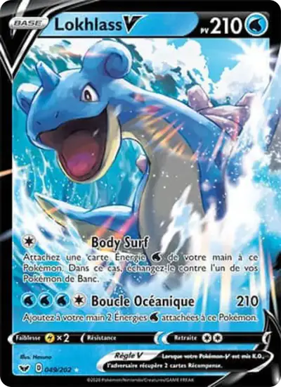 Image de la carte Pokemon Lokhlass V 049/202