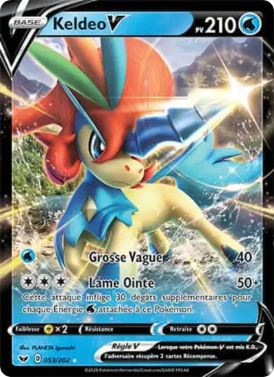 Image de la carte Pokemon Keldeo V 053/202
