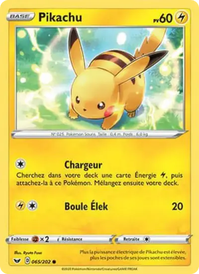 Image de la carte Pokemon Pikachu 065/202