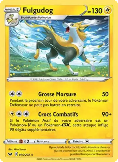 Image de la carte Pokemon Fulgudog 075/202
