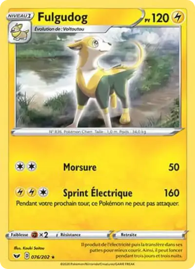 Image de la carte Pokemon Fulgudog 076/202