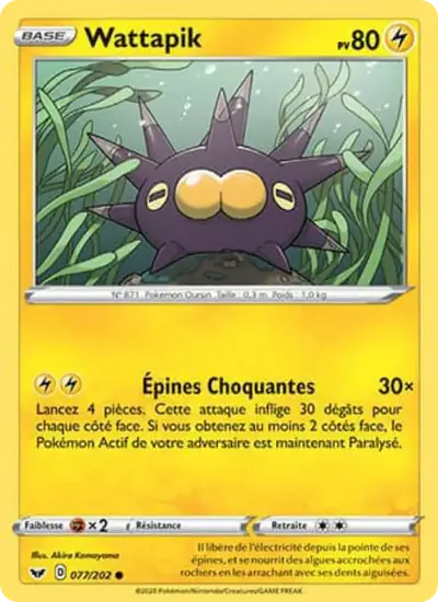 Image de la carte Pokemon Wattapik 077/202