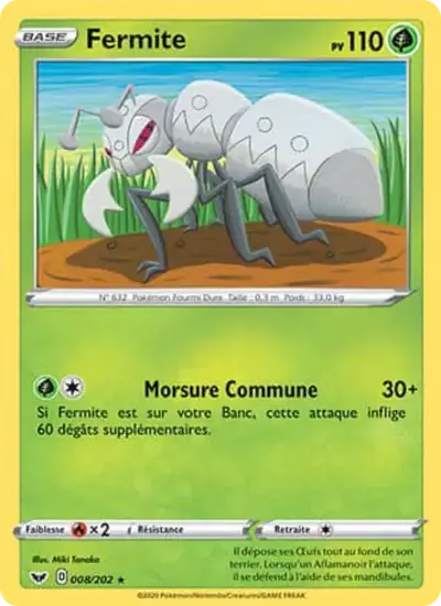 Image de la carte Pokemon Fermite 008/202