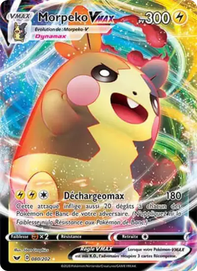Image de la carte Pokemon Morpeko VMAX 080/202