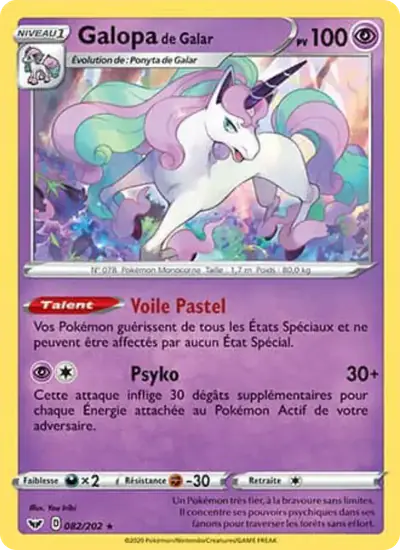 Image de la carte Pokemon Galopa de Galar 082/202