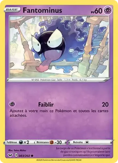 Image de la carte Pokemon Fantominus 083/202