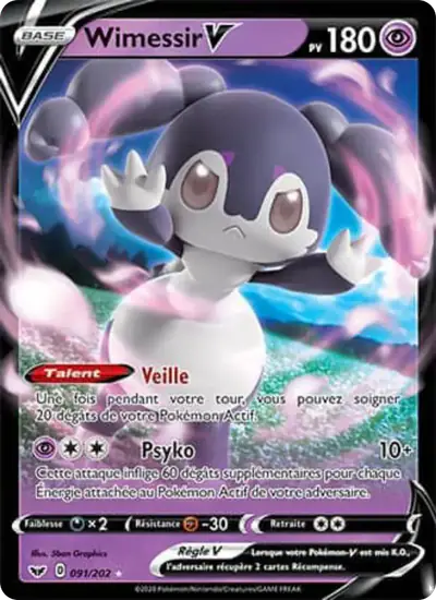 Image de la carte Pokemon Wimessir V 091/202