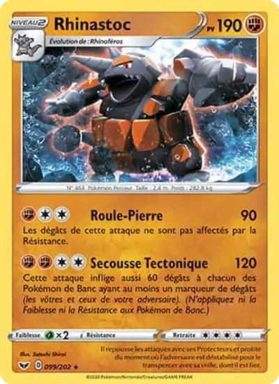 Image de la carte Pokemon Rhinastoc 099/202
