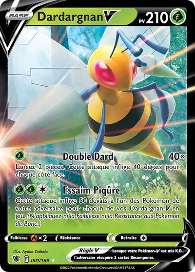 Image de la carte Pokemon Dardargnan V 001/189