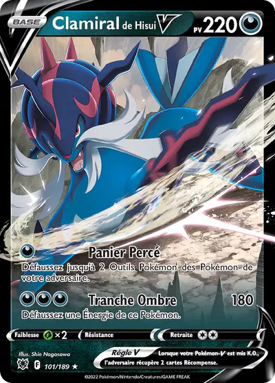 Image de la carte Pokemon Clamiral de Hisui V 101/189