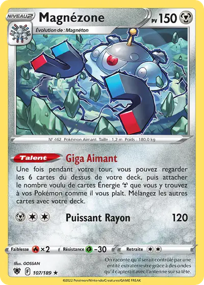 Image de la carte Pokemon Magnézone 107/189