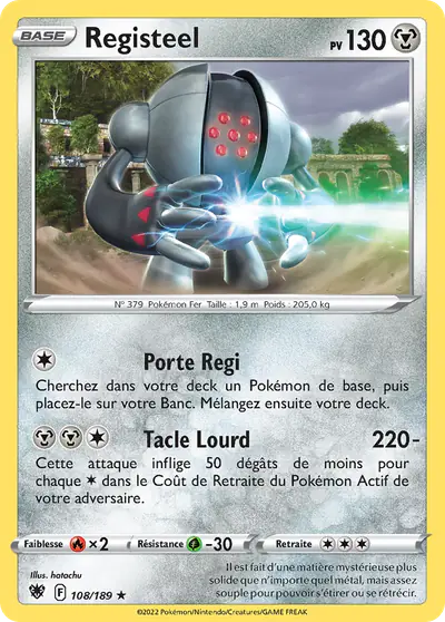 Image de la carte Pokemon Registeel 108/189