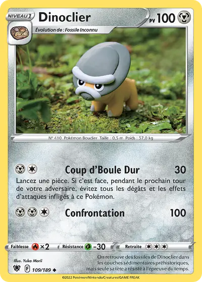 Image de la carte Pokemon Dinoclier 109/189