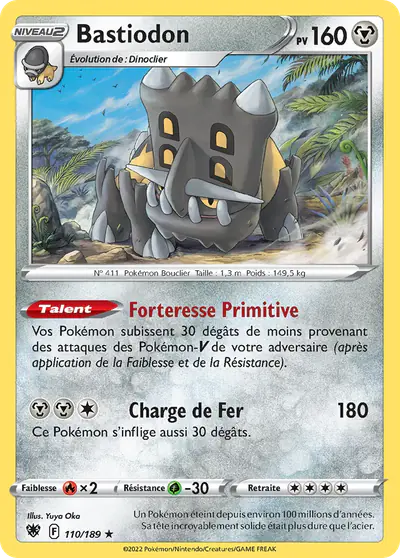 Image de la carte Pokemon Bastiodon 110/189