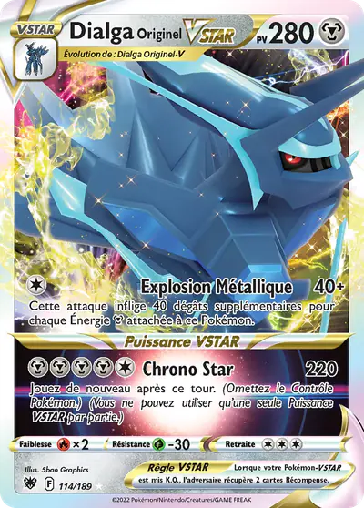 Image de la carte Pokemon Dialga Originel VSTAR 114/189