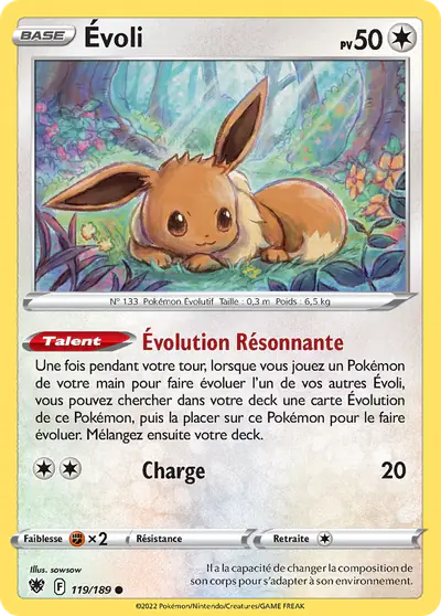 Image de la carte Pokemon Évoli 119/189