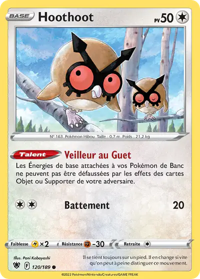 Image de la carte Pokemon Hoothoot 120/189
