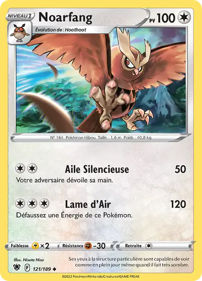 Image de la carte Pokemon Noarfang 121/189