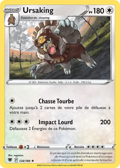 Image de la carte Pokemon Ursaking 124/189