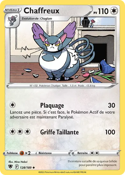 Image de la carte Pokemon Chaffreux 128/189