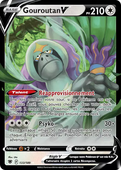 Image de la carte Pokemon Gouroutan V 133/189