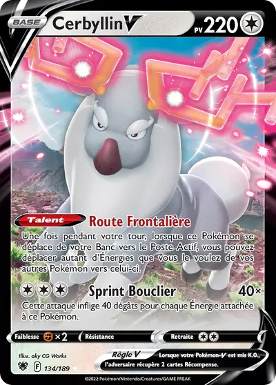 Image de la carte Pokemon Cerbyllin V 134/189