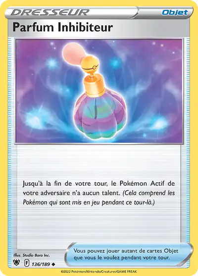 Image de la carte Pokemon Parfum Inhibiteur 136/189
