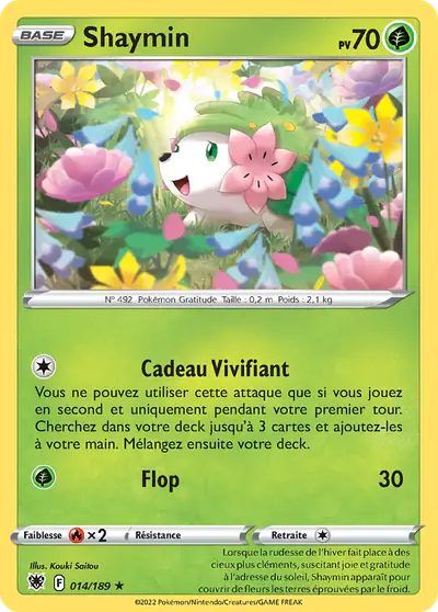 Image de la carte Pokemon Shaymin 014/189