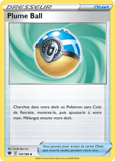 Image de la carte Pokemon Plume Ball 141/189