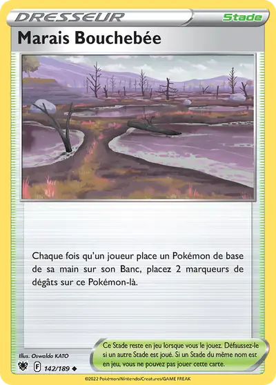 Image de la carte Pokemon Marais Bouchebée 142/189