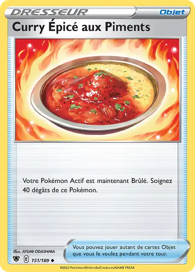 Image de la carte Pokemon Curry Épicé aux Piments 151/189