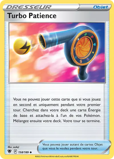 Image de la carte Pokemon Turbo Patience 158/189