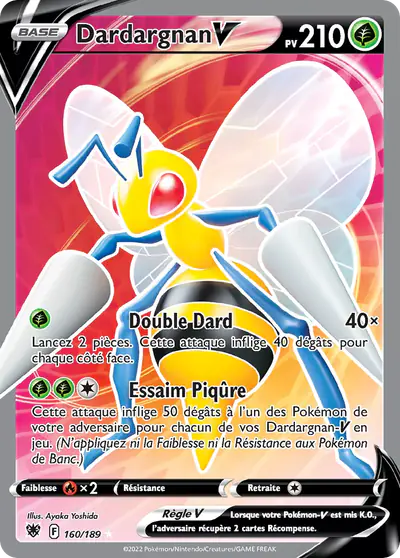 Image de la carte Pokemon Dardargnan V 160/189
