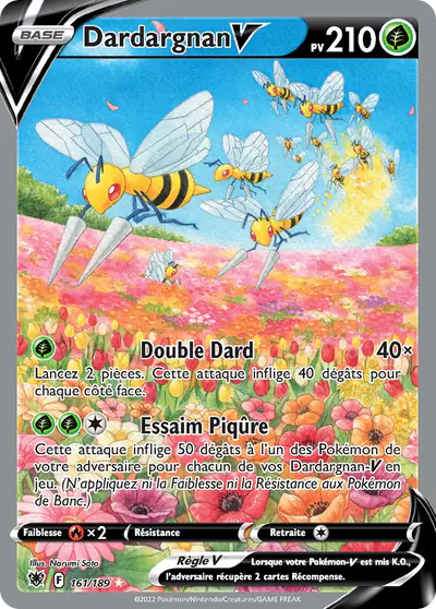 Image de la carte Pokemon Dardargnan V 161/189