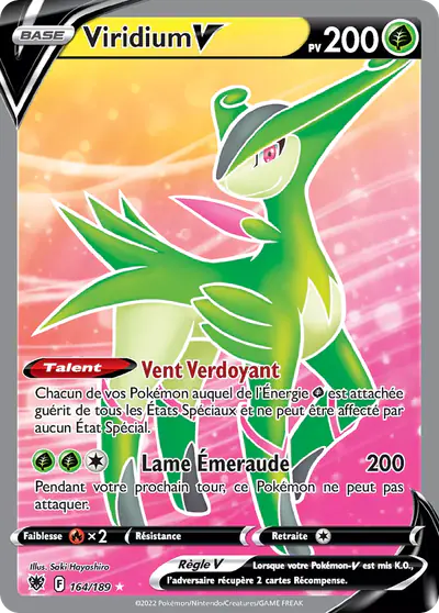 Image de la carte Pokemon Viridium V 164/189