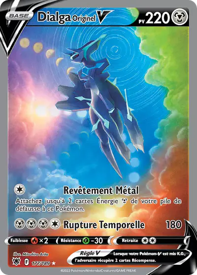 Image de la carte Pokemon Dialga Originel V 177/189