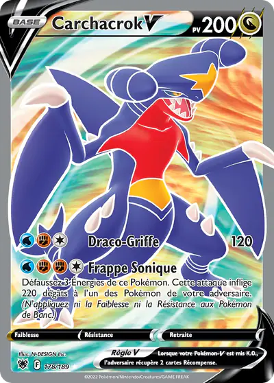 Image de la carte Pokemon Carchacrok V 178/189
