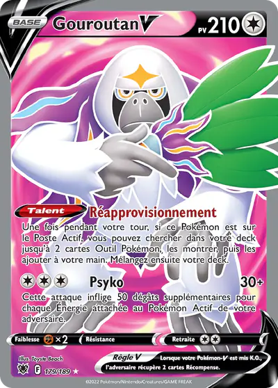 Image de la carte Pokemon Gouroutan V 179/189