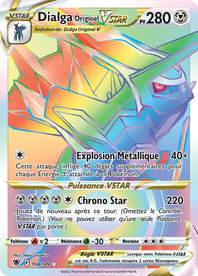 Image de la carte Pokemon Dialga Originel VSTAR 198/189